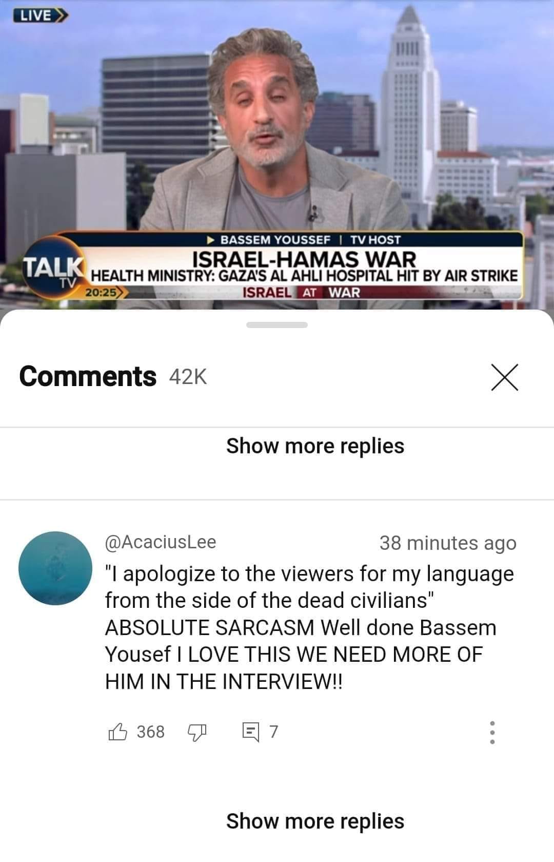 إشادات عالمية واسعة بحوار باسم يوسف