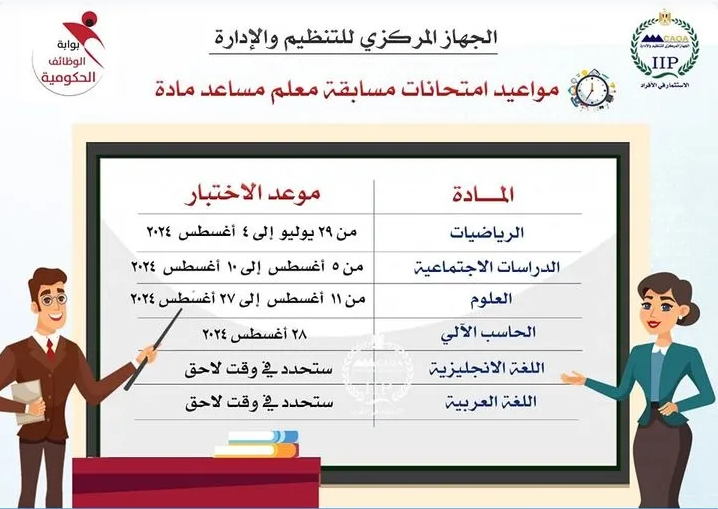 بوابة الوظائف الحكومية 2024.. رابط الاستعلام عن مسابقة معلم مادة وموعد التقديم