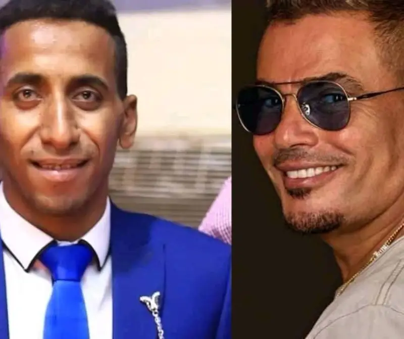 عمرو دياب والشاب سعد أسامة