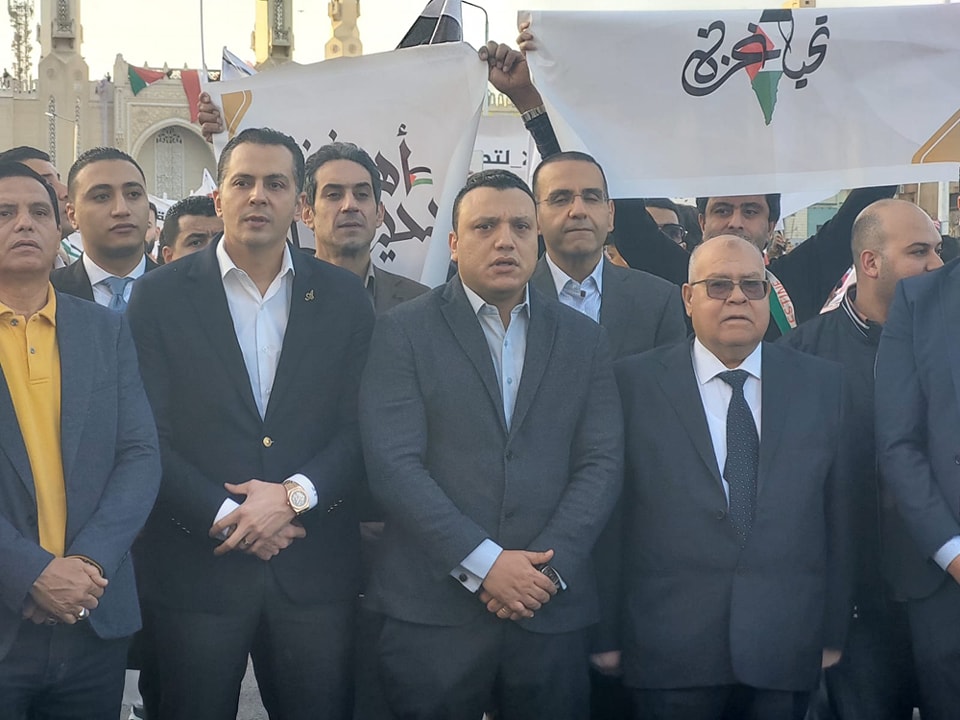 تنسيقية الأحزاب تشارك في وقفات تضامنية لدعم القضية الفلسطينية ورفض التهجير