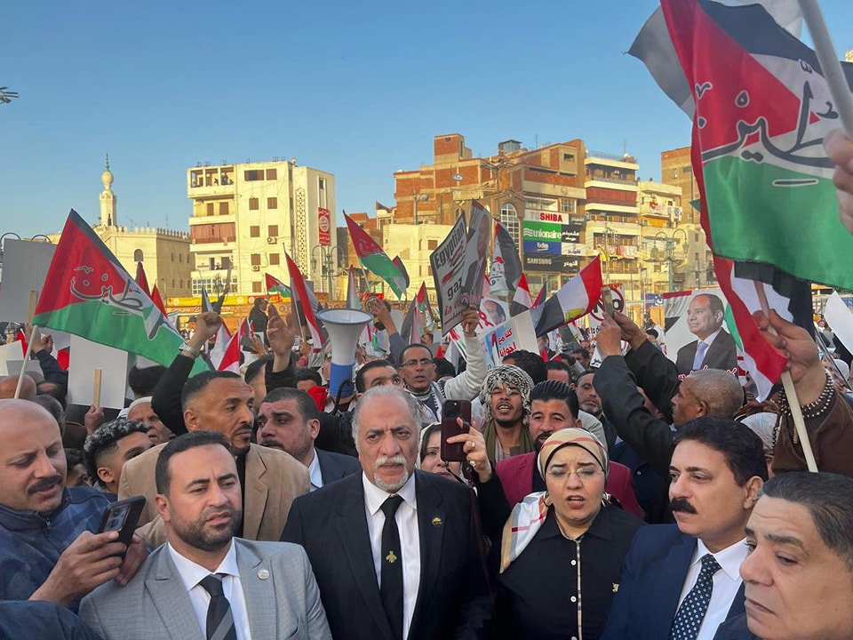 تنسيقية الأحزاب تشارك في وقفات تضامنية لدعم القضية الفلسطينية ورفض التهجير