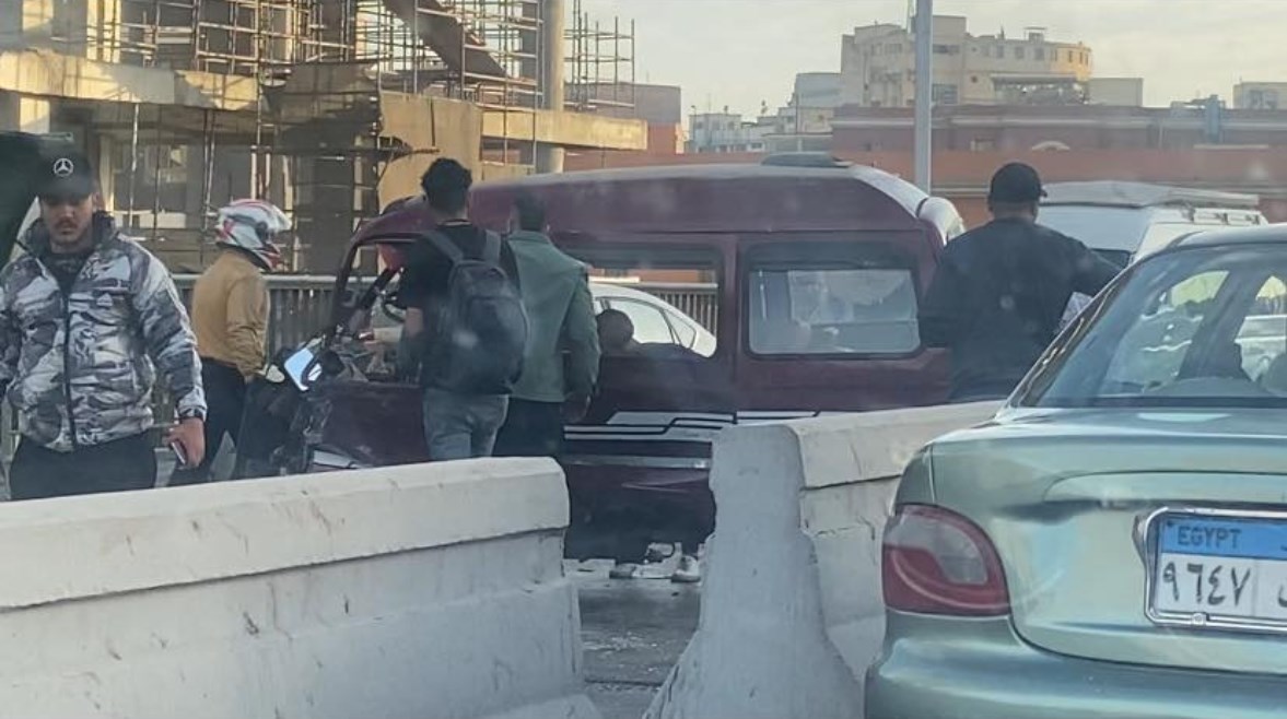 حادث كوبري أكتوبر.. تفاصيل تصادم 4 سيارات أعلى ميدان عبدالمنعم رياض