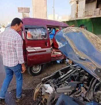 حادث كوبري أكتوبر.. تفاصيل تصادم 4 سيارات أعلى ميدان عبدالمنعم رياض