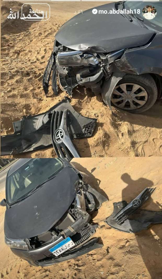 حادث محمد عبدالله لاعب النادي الأهلي