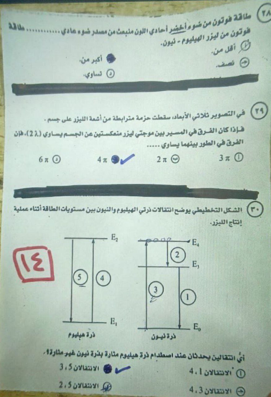 حل امتحان الفيزياء للثانوية العامة 2025.. (الإجابات كاملة)
