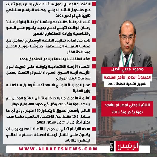 عاجل محيي الدين يقترح إصلاحا اقتصاديا بعيدا عن صندوق النقد: الأزمة الأعمق ما زالت قائمة