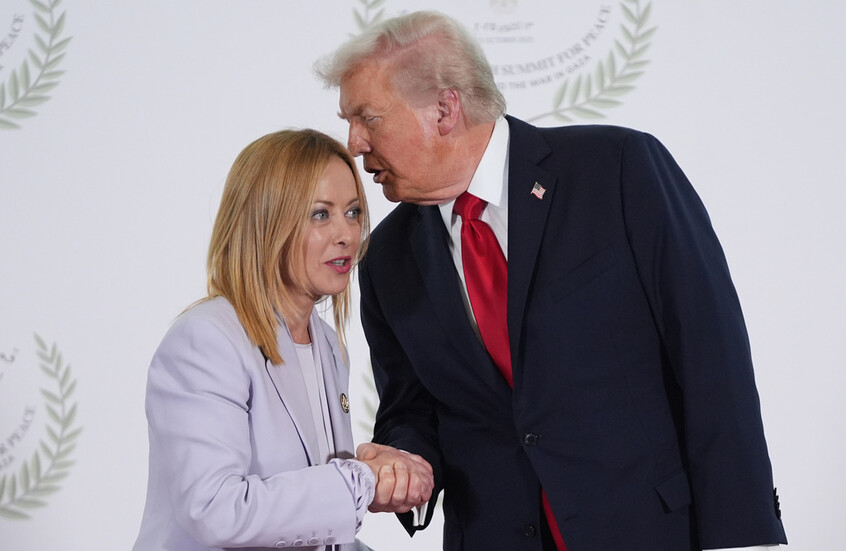 أنت جميلة.. ماذا جرى بين ترامب وميلوني في شرم الشيخ؟