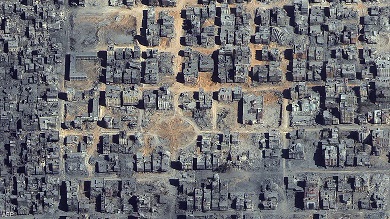 صورة جوية لقطاع غزة: دمار شامل في البنية التحتية