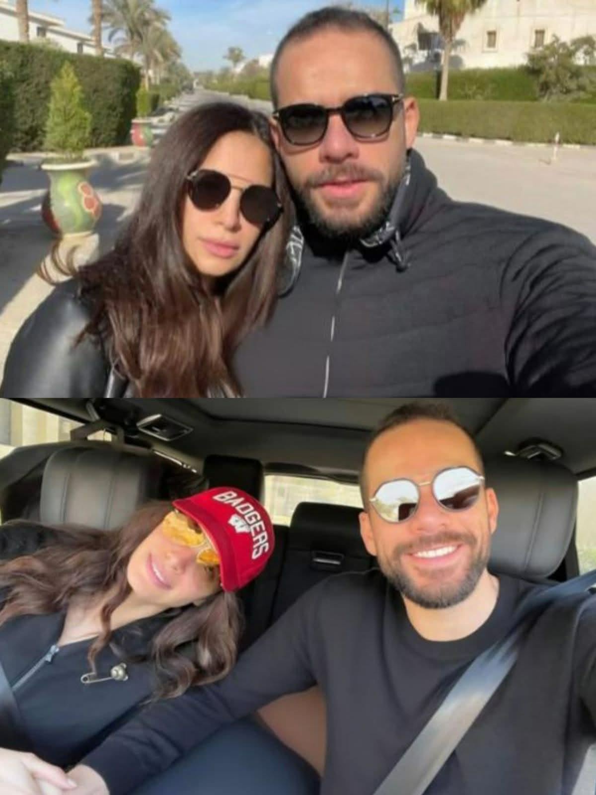 إعلامي لبناني يكشف الصور الأولى لـ آمال ماهر وزوجها