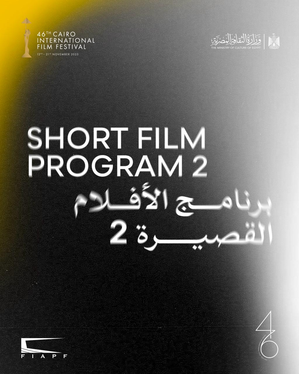 اليوم.. عرض 4 أفلام قصيرة ضمن فعاليات مهرجان القاهرة السينمائي الدولي