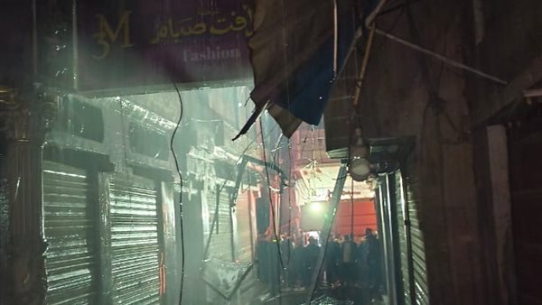 وفاةأب وابنه.. كواليس حريق سوق الخواجات في المنصورة آخر التطورات