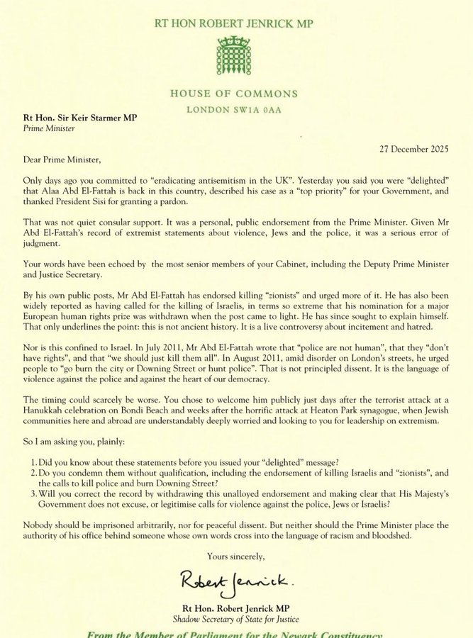 انتقادات لرئيس وزراء بريطانيا بعد ترحيبه المبالغ فيه بـ علاء عبدالفتاح