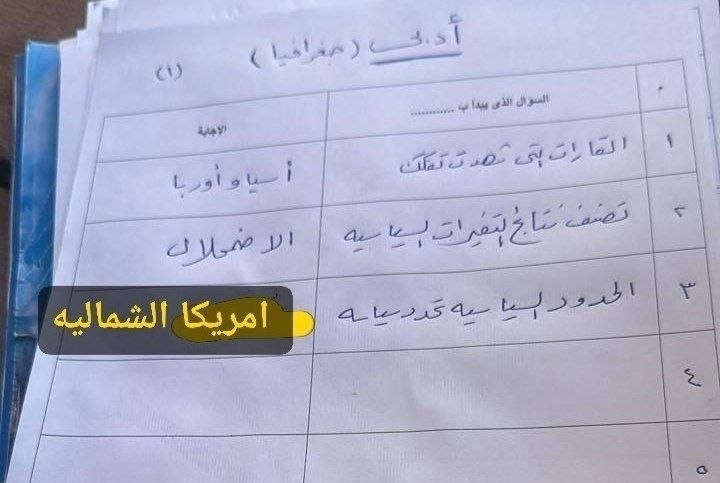 إجابة امتحان الجغرافيا للثانوية العامة أدبي 2026