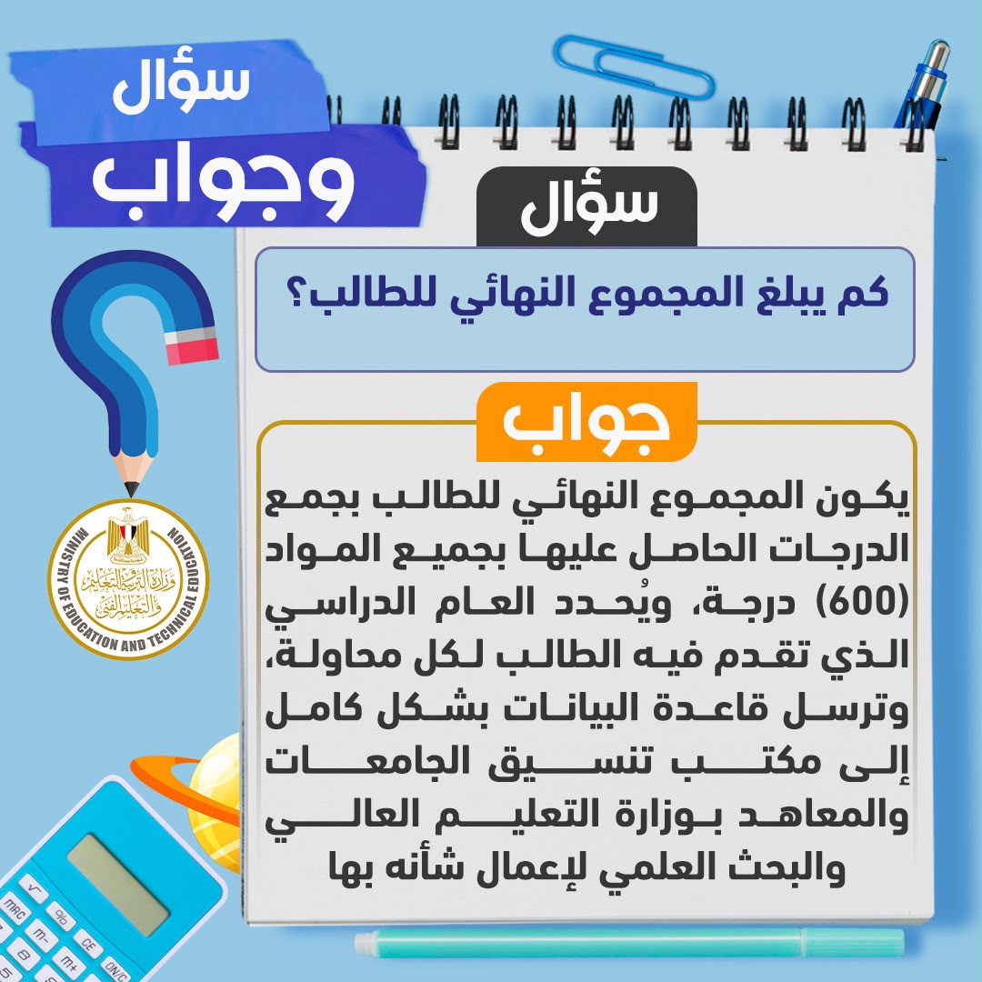طريقة حساب درجات مواد الصفين الثاني والثالث الثانوي بشهادة البكالوريا