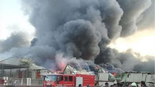 حريق مصنع منسوجات