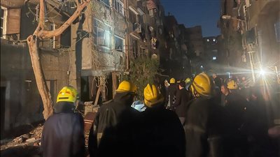 الحماية المدنية في موقع الحادث    