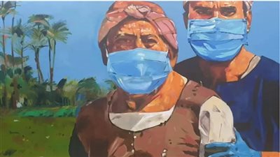 لوجه محمود المليجي بـ الكمامة     