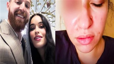 الفنان محمود حجازي وزوجته    