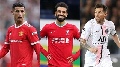 محمد صلاح وميسي ورونالدو     