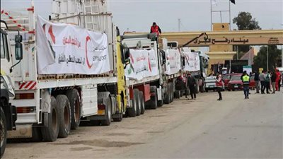 معبر رفح المساعدات الإنسانية    