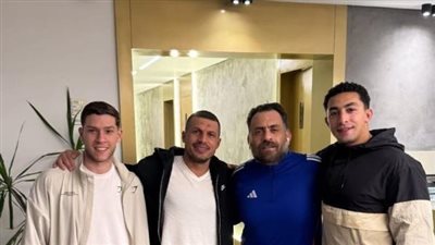 طارق حامد مع جون ادوارد    