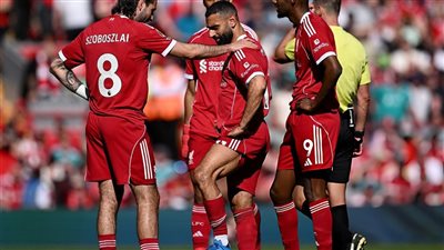 محمد صلاح بعد إصابته    