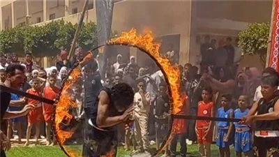 فيديو حلقة النار داخل مدرسة أبوتشت في قنا    