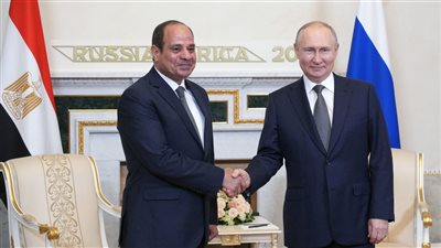 الرئيس عبدالفتاح السيسي ونظيره الروسي فلاديمير بوتين    