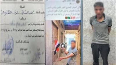 حرق علم مصر     