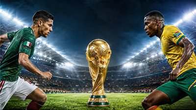 منتخب المكسيك ونظيره منتخب جنوب أفريقيا    
