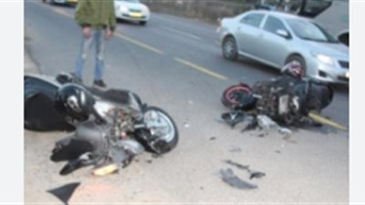  حادث تصادم دراجتين ناريتين    
