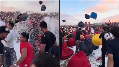 جانب من الاحتفالات والتخريب بعد مباراة مصر ونيوزيلندا    