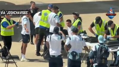 جانب من تفتيش ميسي وبعثة منتخب الأرجنتين في ميامي    