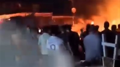 حريق سوق السمك - بورسعيد     