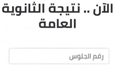 نتيجة الثانوية العامة بالاسم    