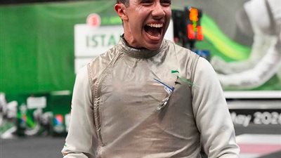 محمد حمزة لاعب المنتخب الوطني للسلاح    