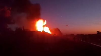 حريق داخل مصنع تنر بقرية طليا في المنوفية    