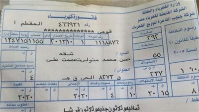 فاتورة الكهرباء     