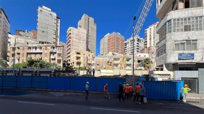 تحرك فوري بعد انزلاق كتل خرسانية بمشروع ترام الرمل    
